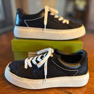 Tory Burch Ladybug Monogram Black Sneakers